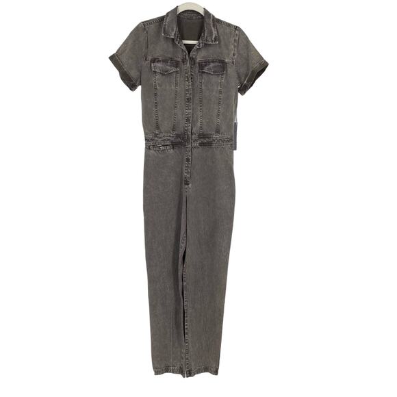 Young Fabulous & Broke Jumpsuit Small Charcoal V-Neck NWT - Picture 1 of 6